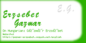 erzsebet gazmar business card